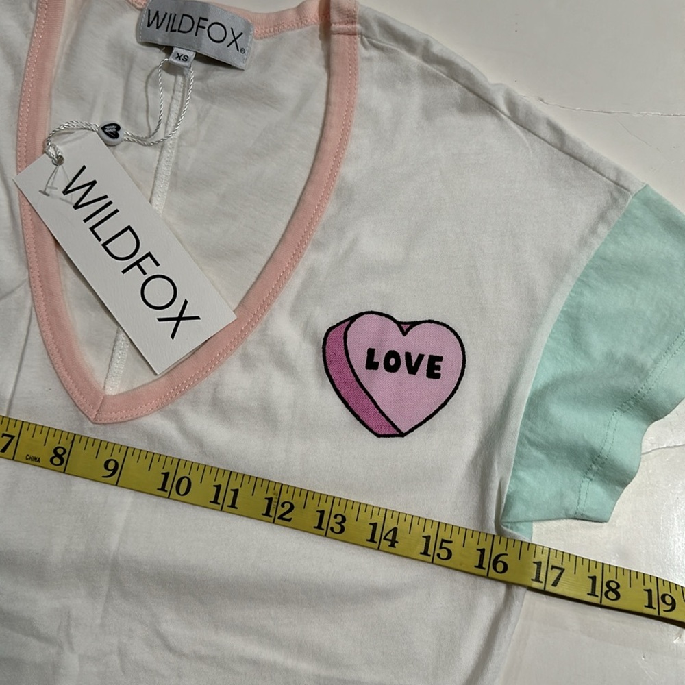WILDFOX Paradise Colorblock V-Neck Tee - Picture 9 of 12
